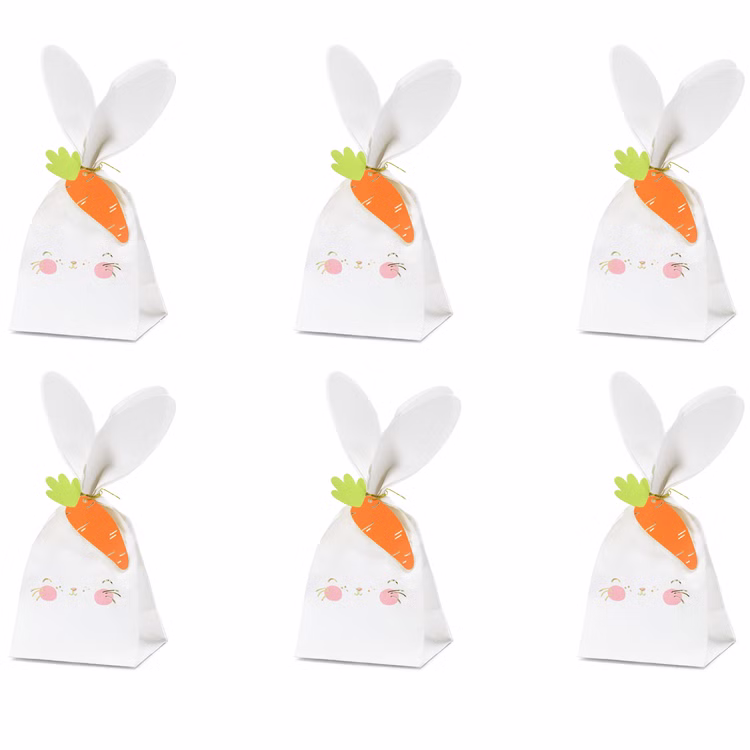 Geschenktüte Ostern Hase mit Möhren-Anhänger 6 Stück Tisch-Deko Osterhase Häschen Dekoration Osterfest Kindergeburtstag Mottoparty Geschenktüte Ostern Hase mit Möhren-Anhänger 6 Stück Tisch-Deko Osterhase Häschen Dekoration Osterfest Kindergeburtstag Mottoparty