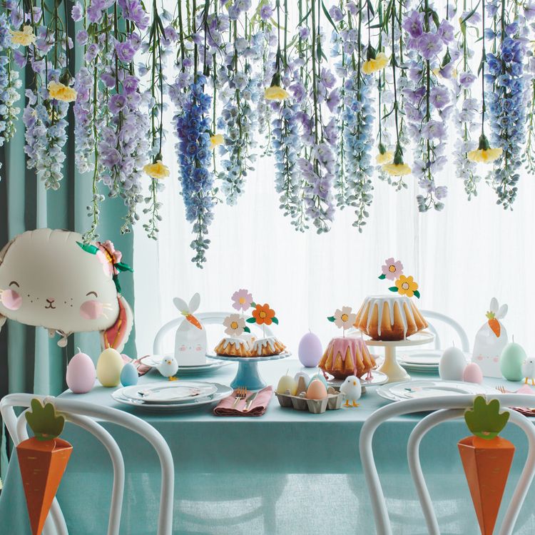 Geschenktüte Ostern Hase mit Möhren-Anhänger 6 Stück Tisch-Deko Osterhase Häschen Dekoration Osterfest Kindergeburtstag Mottoparty