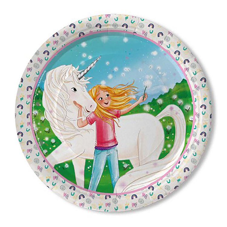 Sternenschweif XXL Party-Set Einhorn 78-tlg. Tisch-Deko Party-Zubehör Einhorn Märchen Kindergeburtstag Geschirr-Dekoration