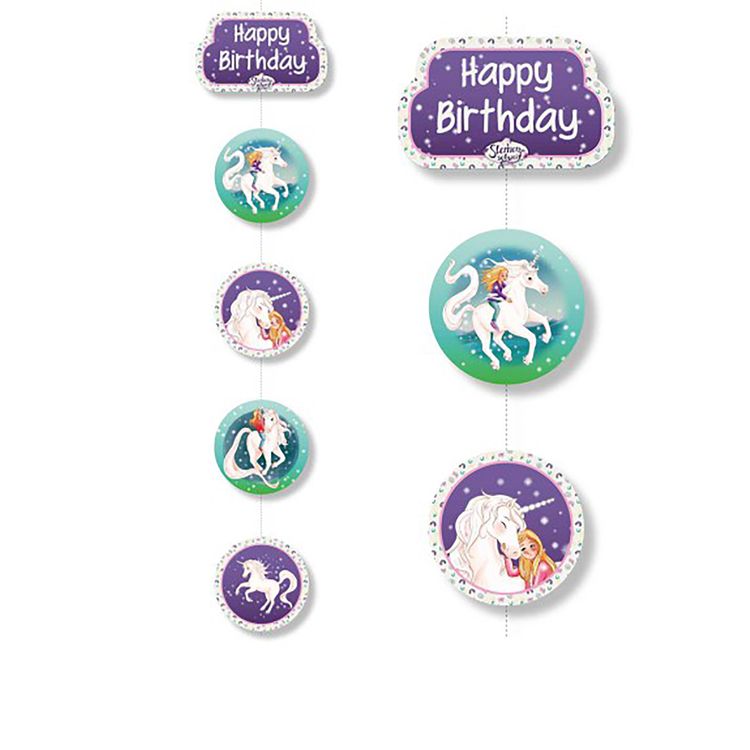 Sternenschweif XXL Party-Set Einhorn 78-tlg. Tisch-Deko Party-Zubehör Einhorn Märchen Kindergeburtstag Geschirr-Dekoration