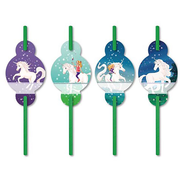 Sternenschweif XXL Party-Set Einhorn 78-tlg. Tisch-Deko Party-Zubehör Einhorn Märchen Kindergeburtstag Geschirr-Dekoration