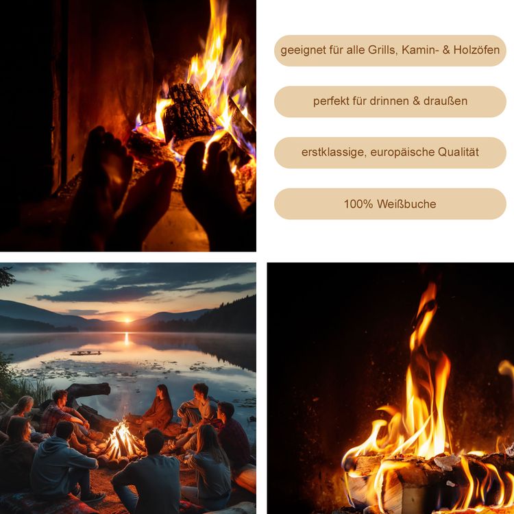 Kaminholz aus Weißbuche - 20 kg, Rhinorock