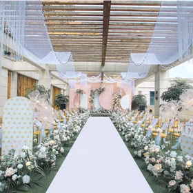 Weißer Teppich 1 x 15 m VIP Party-Zubehör weißer Läufer aus Vlies Hochzeit Deko-Zubehör Wedding Dekoration Hochzeit Brautpaar Trauung