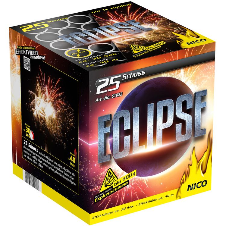 Eclipse Feuerwerk Batterie 30 Sek. von Nico für Silvester oder Geburtstagsfeuerwerk
