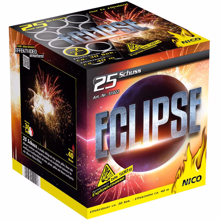 Eclipse Feuerwerk Batterie 30 Sek. von Nico für Silvester oder Geburtstagsfeuerwerk Eclipse Feuerwerk Batterie 30 Sek. von Nico für Silvester oder Geburtstagsfeuerwerk