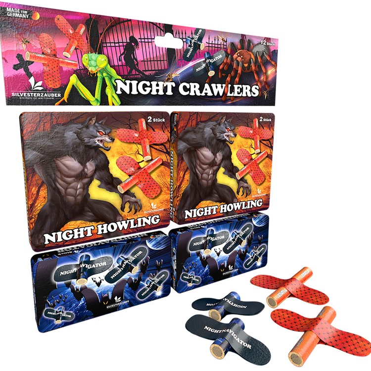 Night Crawlers Leuchtfeuerwerk, Silvesterfeuerwerk