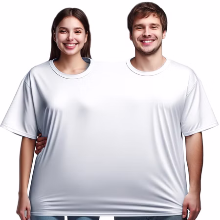 Doppel T-Shirt für 2 Personen Partyspaß für Geburtstage & Hochzeiten Partyspiel Fun-T-Shirt Fasching Karneval Mottoparty Doppel T-Shirt für zwei Personen mit zwei Kopföffnungen von Vorne