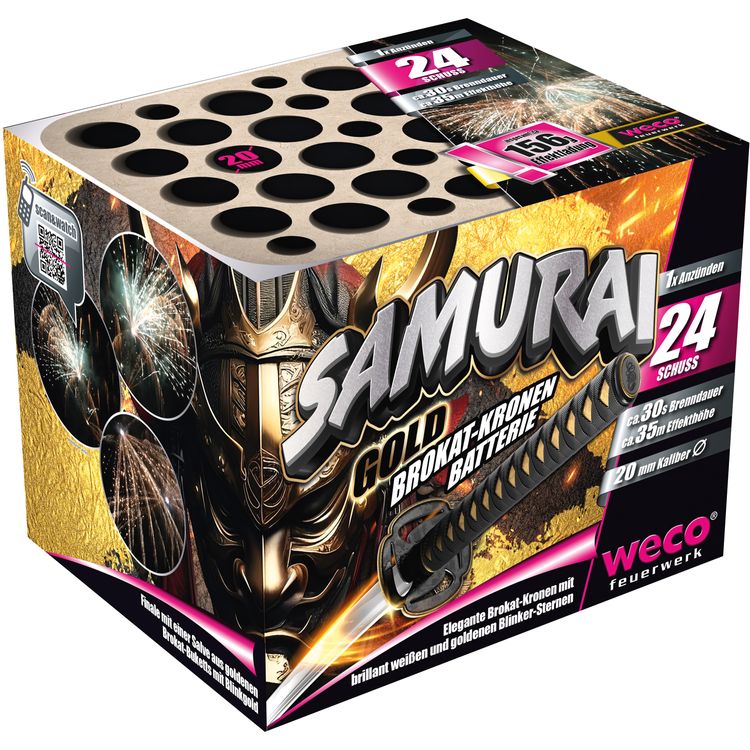 Samurai Feuerwerk Batterie 30 Sek. von Weco für Silvester oder Geburtstagsfeuerwerk