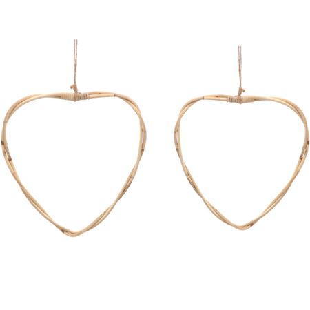Rattan-Herzen 2 Stück 29 und 27 cm Kranz zum Dekorieren & Basteln Deko Hochzeit