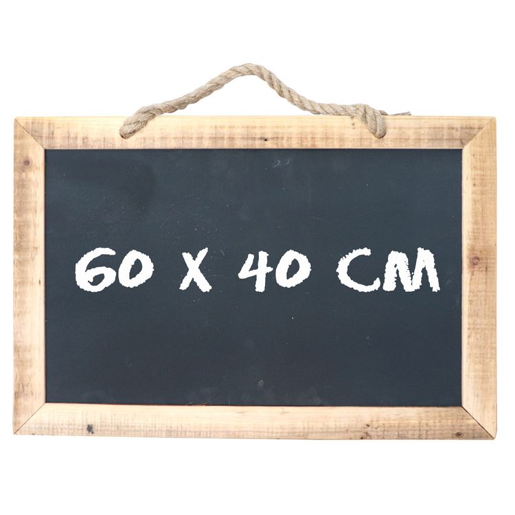 Kreidetafel mit Holzrahmen 60 x 40 cm Deko Hochzeit Geburtstag Kreidetafel mit Holzrahmen und Schlaufe zum Hängen