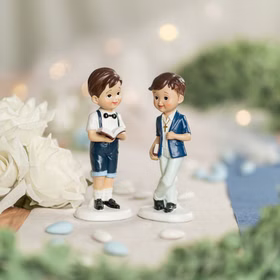 Zwei Kommunionsfiguren Jungen als Dekoration für Kommunionsfeiern – ideal für Kuchen, Tisch oder Erinnerungsstück.