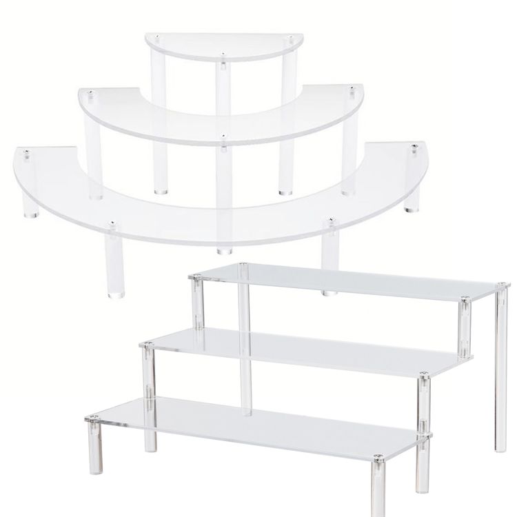 Tortenständer Cupcake Treppe 3-stufig transparentes Acrylglas für Geburtstag Hochzeit Tortenständer Cupcake Treppe 3-stufig transparentes Acrylglas Geburtstag Deko