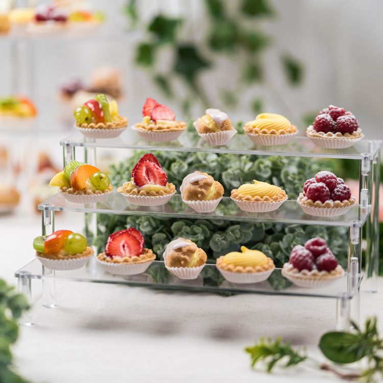 Tortenständer Cupcake Treppe 3-stufig transparentes Acrylglas für Geburtstag Hochzeit Tortenständer Cupcake Treppe 3-stufig transparentes Acrylglas Geburtstag Deko