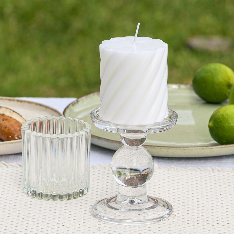 Stumpenkerze mit Zopfmuster Kerzen-Deko in Pastell 7 x 7,5 cm Brenndauer 26 h Stumpenkerze mit Zopfmuster Kerzen-Deko in Pastell 7 x 7,5 cm Brenndauer 26 h