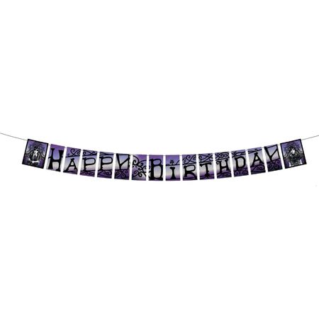 Wednesday Happy Birthday Banner 200 x 18,5 cm Party-Zubehör Deko