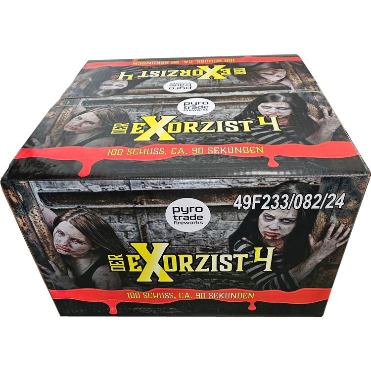 Exorzist 4 Verbundfeuerwerk 90 Sek. von Pyrotrade Exorzist 4 Feuerwerksverbund mit insgesamt 100 Schuss, für Silvester, Hochzeiten, Geburtstage uvm.
