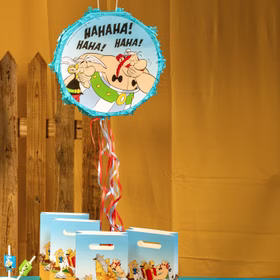 Asterix und Obelix Pinata rund 40 cm blau Comic Party-Zubehör Deko Asterix und Obelix Pinata rund 40 cm blau Comic Party-Zubehör Deko