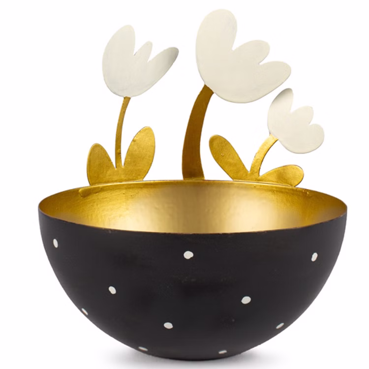 Schale aus Metall mit 3 Blumen Schwarz Gold Teelicht Ostern Frühling Tisch-Deko Osternest Dekoration Osterfest 15458-Schale-aus-Metall-mit-3-Blumen-Schwarz-Gold-Teelicht-Ostern-Fruehling-Tisch-Deko.jpg