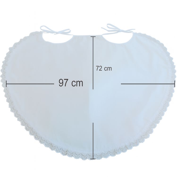 Doppel-Lätzchen weiß mit Spitze Hochzeit Party-Gag für Braut & Bräutigam Braut & Bräutigam tragen das Doppel-Lätzchen und schneiden gemeinsam die Hochzeitstorte an