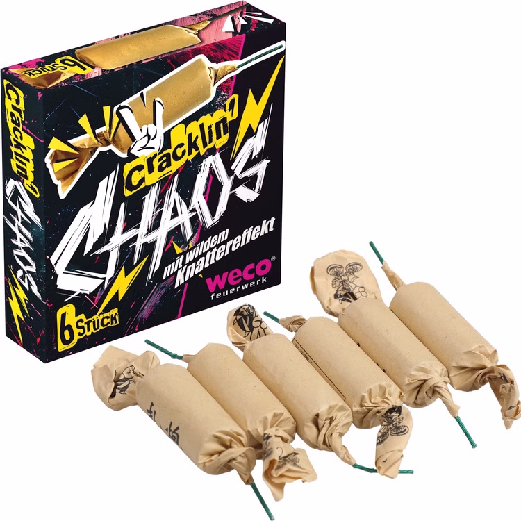 Cracklin Chaos Leuchtfeuerwerk, Silvesterfeuerwerk Cracklin Chaos Leuchtfeuerwerk, Silvesterfeuerwerk