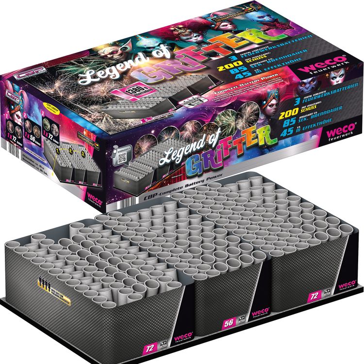 Legend of Grifter Verbundfeuerwerk 85 Sek. von Weco Silvesterfeuerwerk, Geburtstagsfeuerwerk