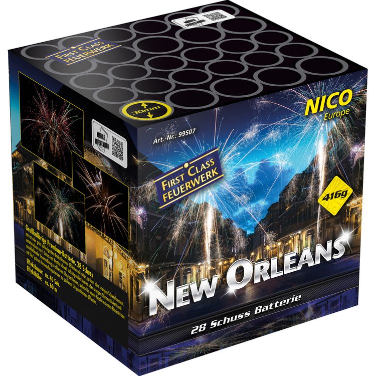 New Orleans Feuerwerk Batterie 40 Sek. von Nico für Silvester oder Geburtstagsfeuerwerk