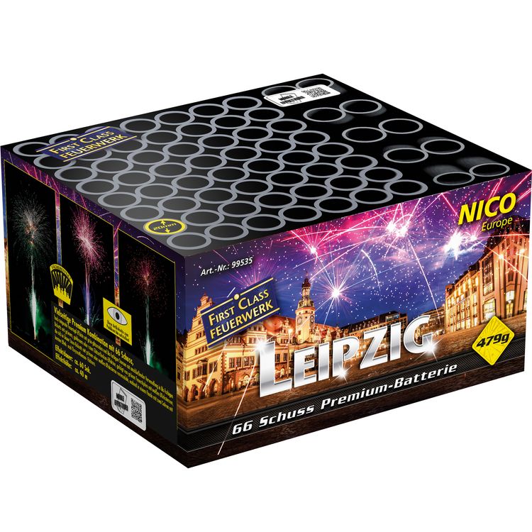 Leipzig Feuerwerk Batterie 60 Sek. von Nico für Silvester oder Geburtstagsfeuerwerk