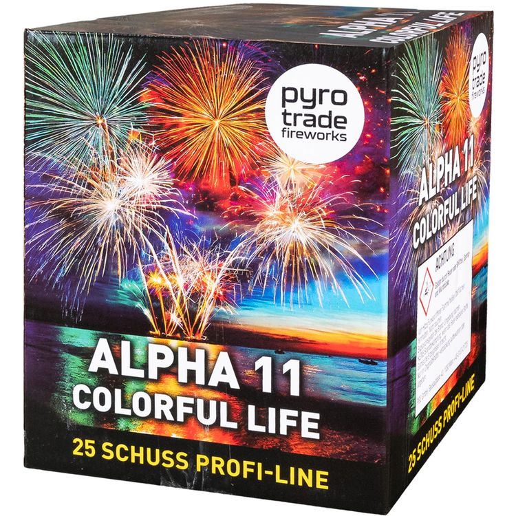 Colorful Life Feuerwerk Batterie 25 Sek. von Pyrotrade für Silvester oder Geburtstagsfeuerwerk