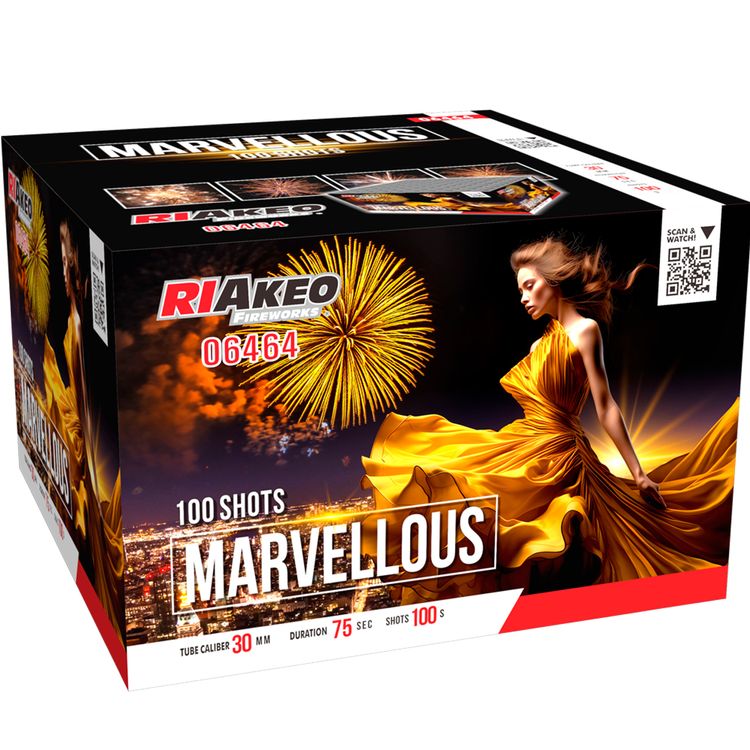 Marvellous Verbundfeuerwerk 75 Sek. von Weco Silvesterfeuerwerk, Geburtstagsfeuerwerk