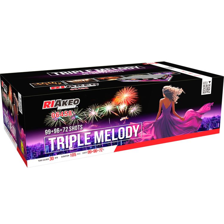 Triple Melody Verbundfeuerwerk 105 Sek. von Weco Silvesterfeuerwerk, Geburtstagsfeuerwerk