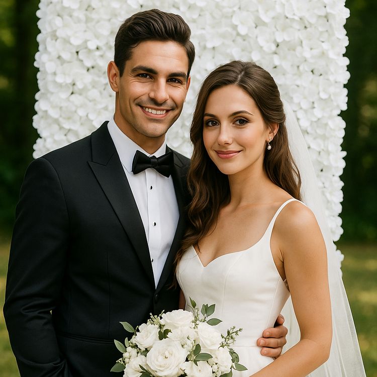 Blumenpaneel weiße Hortensien 60 x 40 cm Wand-Deko Hochzeit Geburtstag