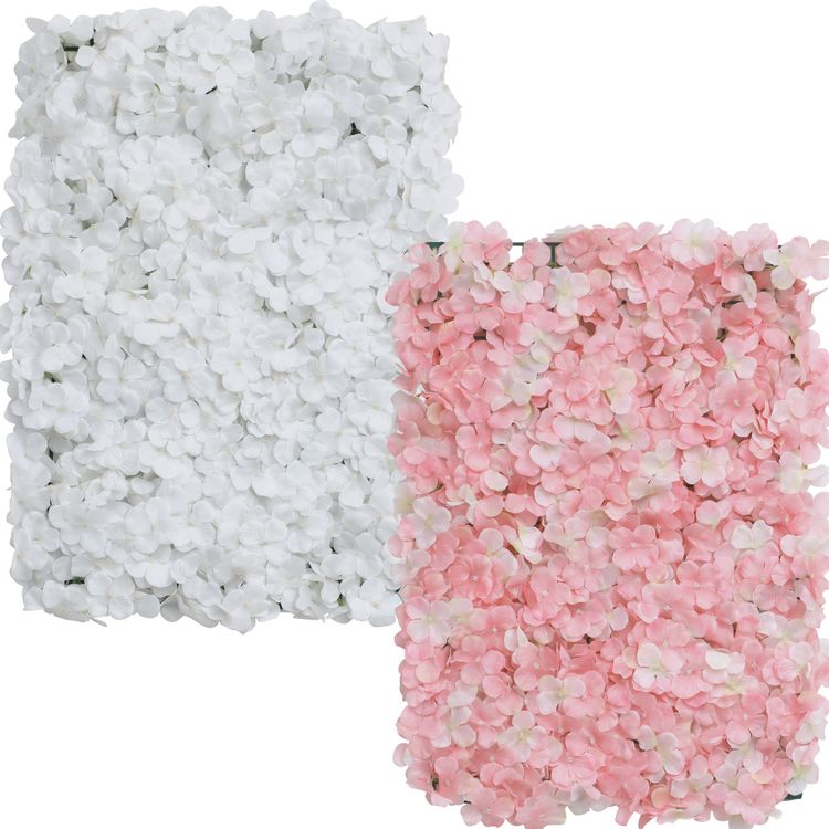 Blumenpaneel rosa Hortensien 60 x 40 cm Wand-Deko Hochzeit Geburtstag Rosa Hortensien-Blumenpaneel 60x40 cm aus Kunstblumen – dekorative Wanddeko für Hochzeit und Geburtstag.