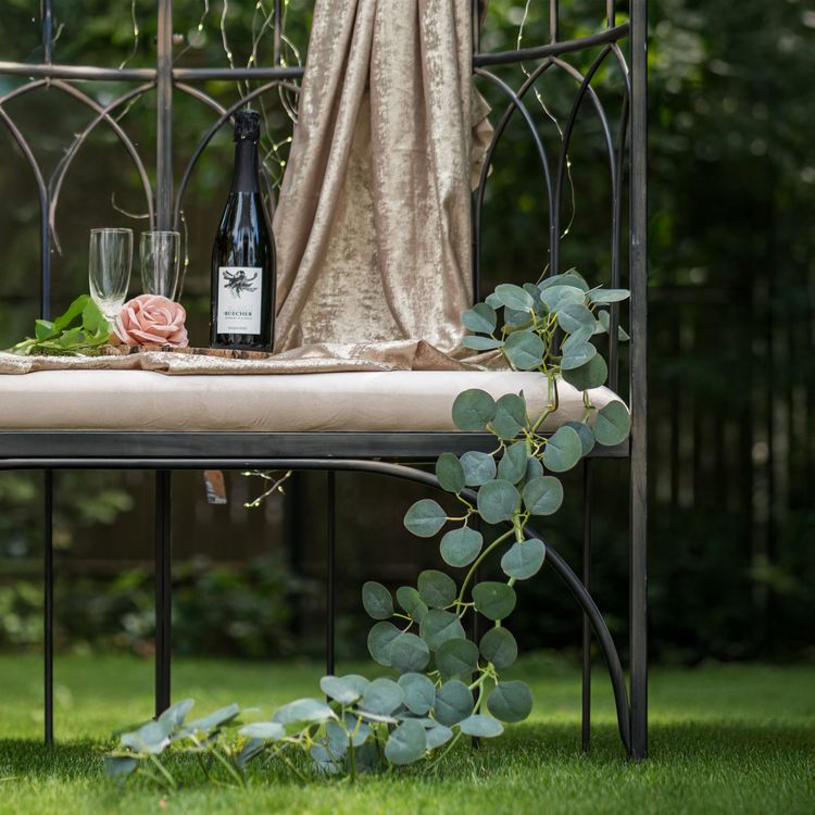 Künstliche Eukalyptus-Girlande mit runden Blättern, ca. 173 cm lang