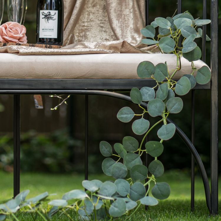 Künstliche Eukalyptus-Girlande mit runden Blättern, ca. 173 cm lang