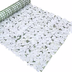 Blumenwand Weiß 100 x 300 cm künstliche Blütenwand für Hochzeit, Geburtstag & Event Fotowand festliche Deko Dekoration Nahaufnahme der Blüten