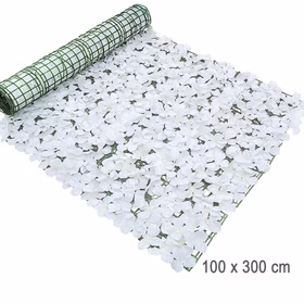Blumenwand Weiß 100 x 300 cm künstliche Blütenwand für Hochzeit, Geburtstag & Event Fotowand festliche Deko Dekoration Aufgerollte Blumenwand mit Maßangaben von 100 mal 330 Zentimeter