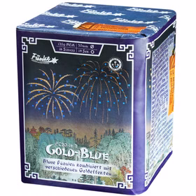 Gold-Blue Feuerwerk Batterie 13 Sek. von Funke für Silvester oder Geburtstagsfeuerwerk