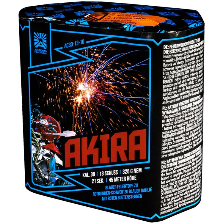 Akira Feuerwerk Batterie 21 Sek. von Argento für Silvester oder Geburtstagsfeuerwerk
