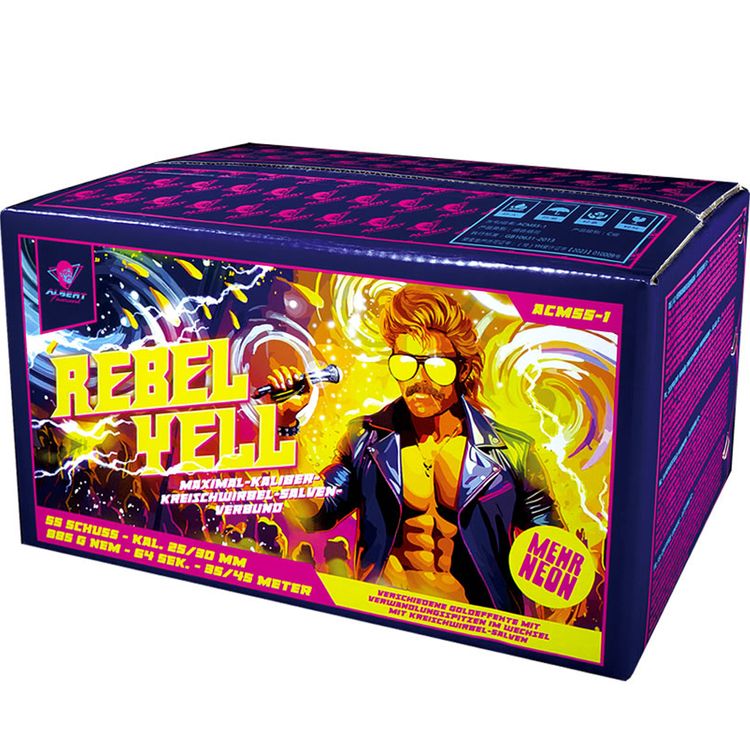 Rebel Yell Verbundfeuerwerk 60 Sek. von Albert Feuerwerk, Silvesterfeuerwerk, Geburtstagsfeuerwerk