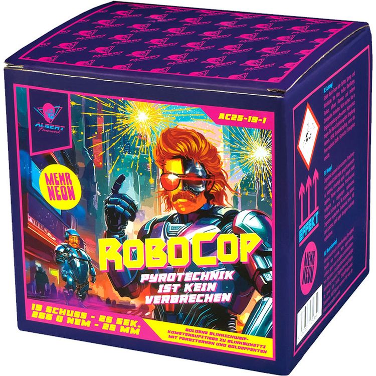 Robocop Feuerwerk Batterie 25 Sek. von Albert für Silvester oder Geburtstagsfeuerwerk