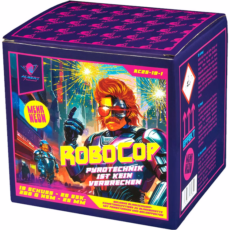 Robocop Feuerwerk Batterie 25 Sek. von Albert für Silvester oder Geburtstagsfeuerwerk Robocop Feuerwerk Batterie 25 Sek. von Albert für Silvester oder Geburtstagsfeuerwerk