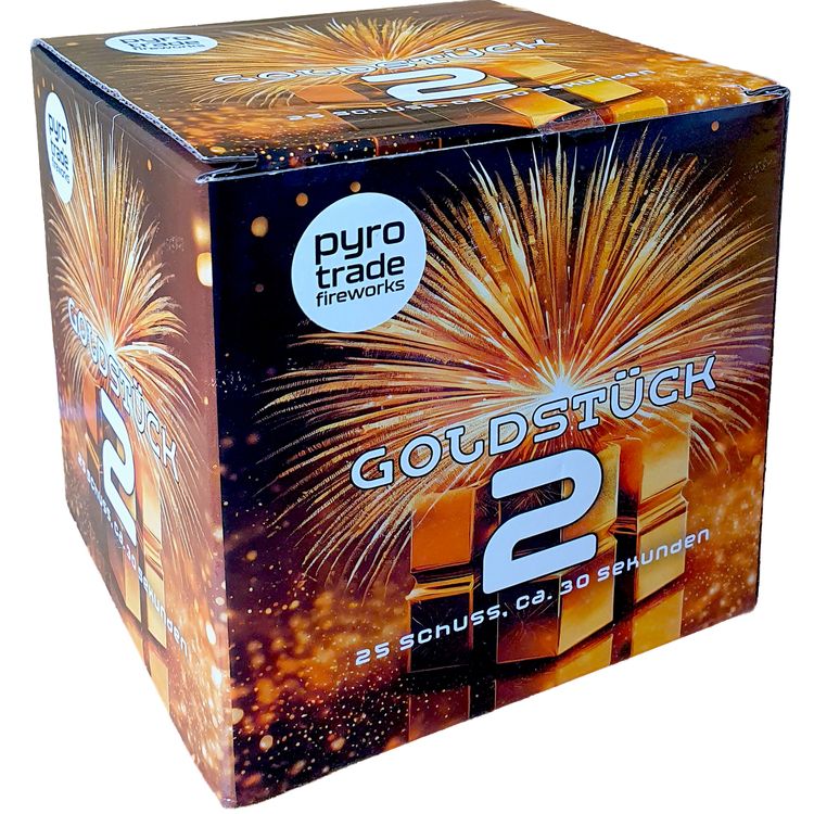 Feuerwerksbatterie Goldstück 2 - 30 Sek. Pyrotrade Goldstück 2 Feuerwerk Batterie 30 Sek. von Pyrotrade für Silvester oder Geburtstagsfeuerwerk