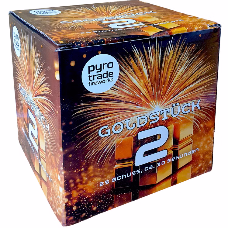Goldstück 2 Feuerwerk Batterie 30 Sek. von Pyrotrade für Silvester oder Geburtstagsfeuerwerk Goldstück 2 Feuerwerk Batterie 30 Sek. von Pyrotrade für Silvester oder Geburtstagsfeuerwerk