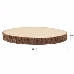 Baumscheibe 30 cm Familie Willkommensschild personalisiert mit Mädchen & Katze Zuhause Deko & Geschenk Eingangsbereich Geschenk für Familie und Freunde Einzug Herzlich Willkommen Holzscheibe personalisiert Eine naturbelassene Paulownia-Baumscheibe mit Rinde, dargestellt in der Seitenansicht mit den Maßen 30 cm Durchmesser und ca. 2 cm Höhe.