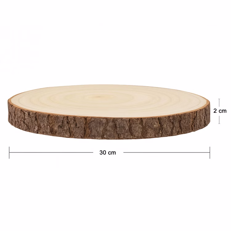 Baumscheibe 30 cm Familie Willkommensschild personalisiert mit Mädchen & Katze Zuhause Deko & Geschenk Eingangsbereich Geschenk für Familie und Freunde Einzug Herzlich Willkommen Holzscheibe personalisiert Eine naturbelassene Paulownia-Baumscheibe mit Rinde, dargestellt in der Seitenansicht mit den Maßen 30 cm Durchmesser und ca. 2 cm Höhe.