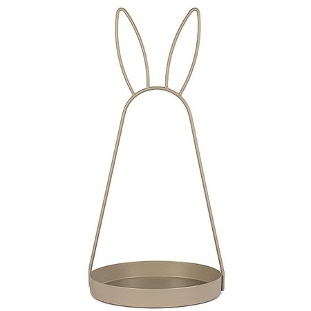 Oster-Deko Serviertablett mit Hasenohren Schale aus Metall 49 cm