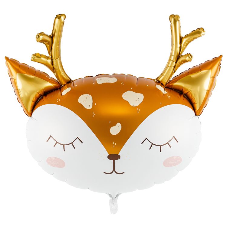 Reh Folienballon Feli das Rehkitz 73 x 64 cm Tierballon Party-Deko Reh Folienballon Feli das Rehkitz 73 x 64 cm, niedlicher Tierballon mit goldenen Details für Party-Deko.