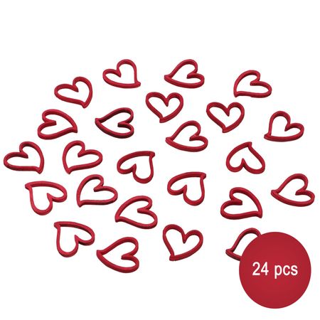 24 Holzherzen Rot 2 cm Streudeko Tischdeko Hochzeit Geburtstag Basteln