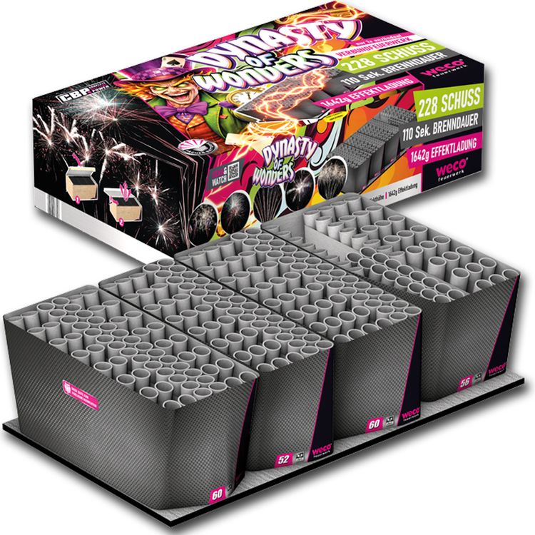 Dynasty of Wonders Verbundfeuerwerk 110 Sek. von Weco Silvesterfeuerwerk, Geburtstagsfeuerwerk
