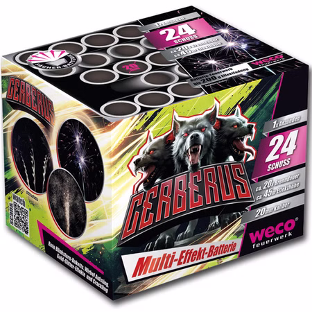 Cerberus Feuerwerk Batterie 20 Sek. von Weco für Silvester oder Geburtstagsfeuerwerk Cerberus Feuerwerk Batterie 20 Sek. von Weco für Silvester oder Geburtstagsfeuerwerk